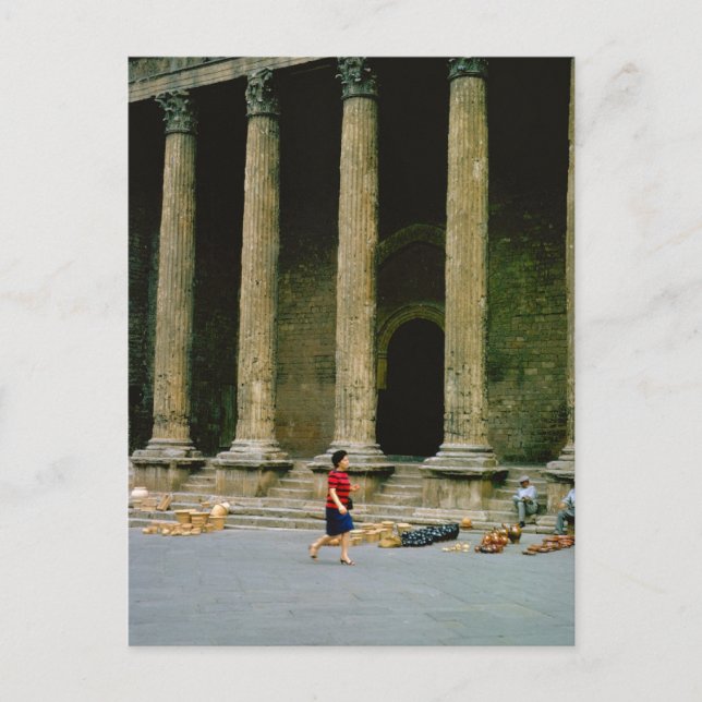 Postal Siena, Vendedores de cerámica de la Basílica Roman (Anverso)