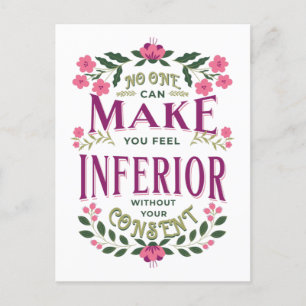 Postal Siéntanse inferiores derechos de las mujeres Elean