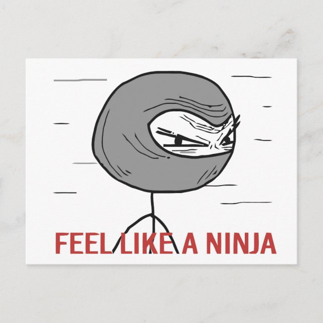 Postal Siente como un Ninja (Anverso)
