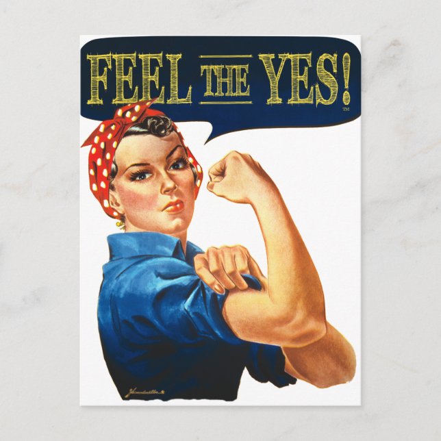 Postal ¡Siente el Sí! Rosie the Riveter (Anverso)