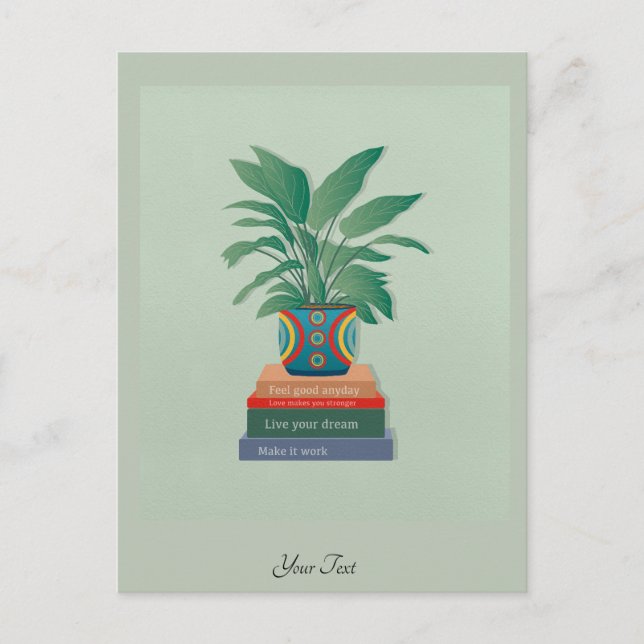 Postal Siéntete bien cualquier día arte Inspirador de pal (Anverso)