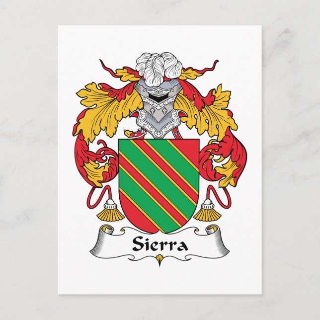 Postal Sierra Family Crest (Anverso)