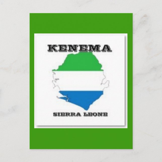 Postal Sierra Leona, Map PostCard (Kenema) (Anverso)