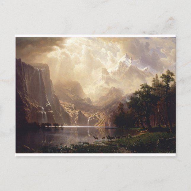 Postal Sierra Nevada por Bierstadt (Anverso)