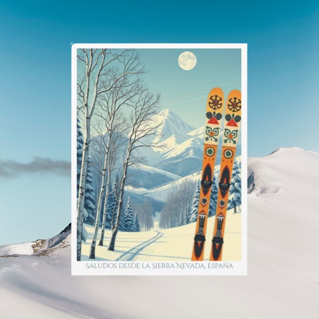 Postal Sierra Nevada Spain España ski Postcard (Subido por el creador)