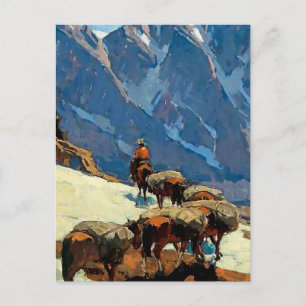Postal “Sierra Pass” Arte Occidental de Edgar Payne