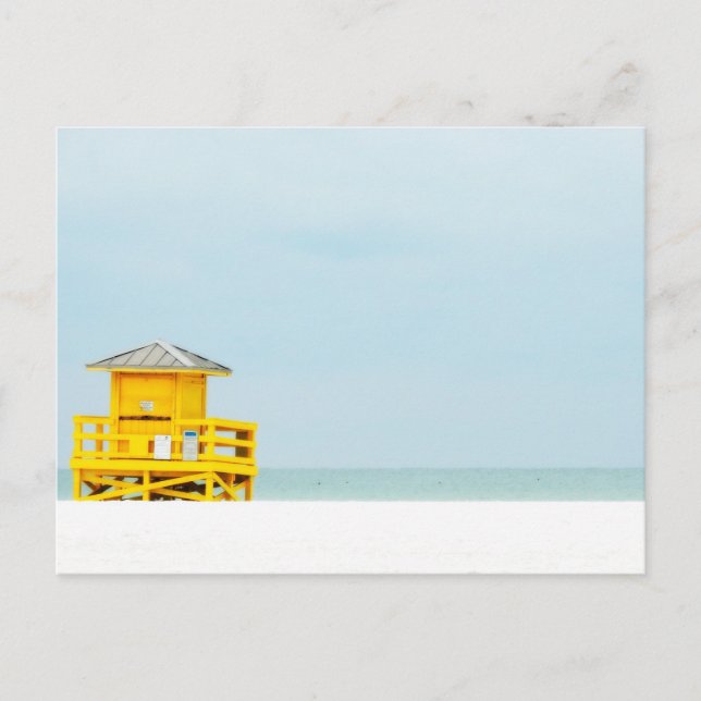 Postal Siesta Beach Yellow (Anverso)