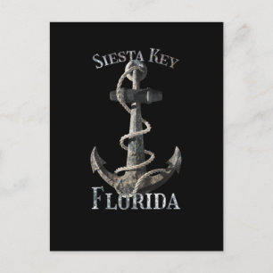 Postal Siesta Key Florida Vacaciones Ancla Náutica Sailin