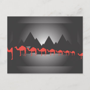 Postal Siete camellos, siete camellos