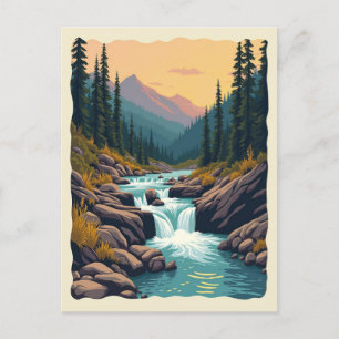 Postal Siete cataratas de Colorado