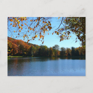 Postal Siete manantiales de otoño árboles y estanque