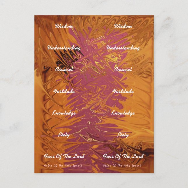 Postal Siete regalos - MARCO DE BOOKMARK (Anverso)