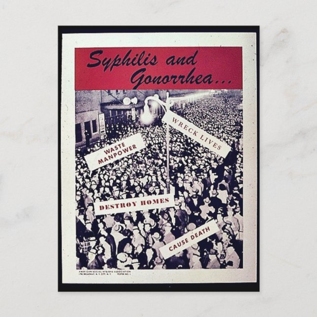 Postal Sífilis Y Gonorrea (Anverso)