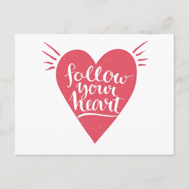 Postal Siga su corazón (Anverso)