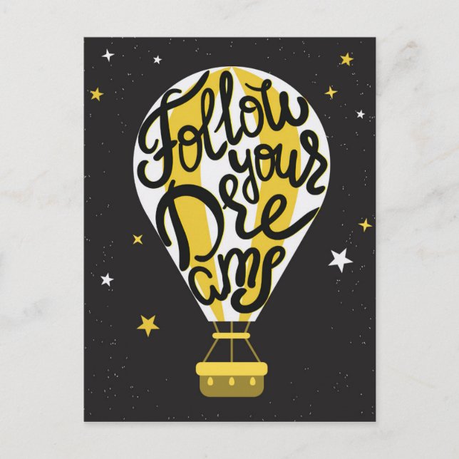 Postal Siga su globo de los sueños (Anverso)