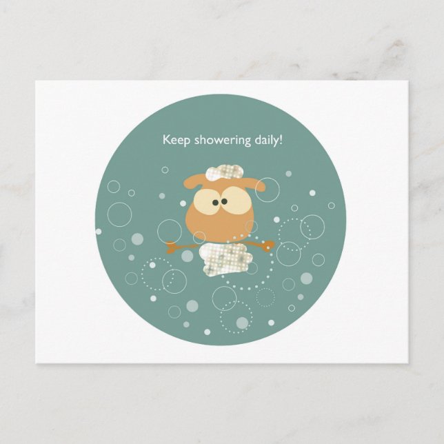 Postal ¡Sigan duchándose a diario! (Anverso)