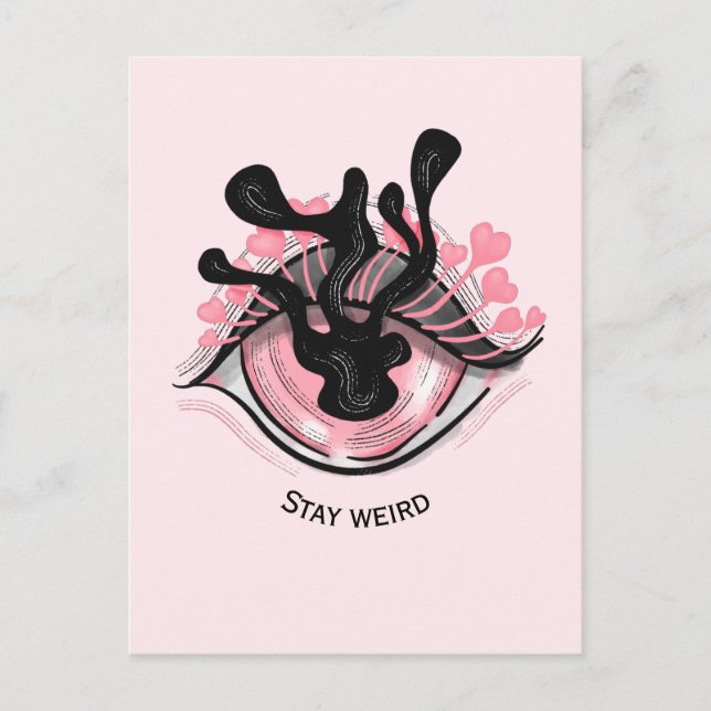 Postal Sigan siendo raros Gótico con ojos rosados y espel (Anverso)