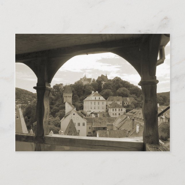 Postal Sighisoara, vista de la ciudad (Anverso)