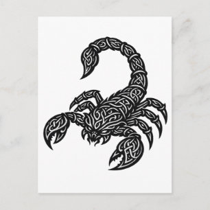 Postal Sigilo de Escorpio — Tatuaje de Zodiaco Mítico