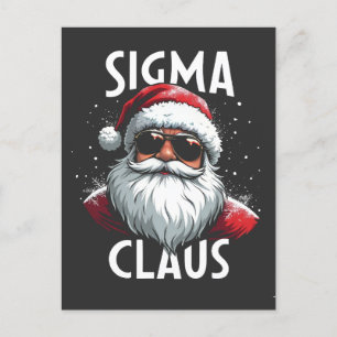 Postal Sigma Claus Funny Gen Alpha Escuela Media Christma