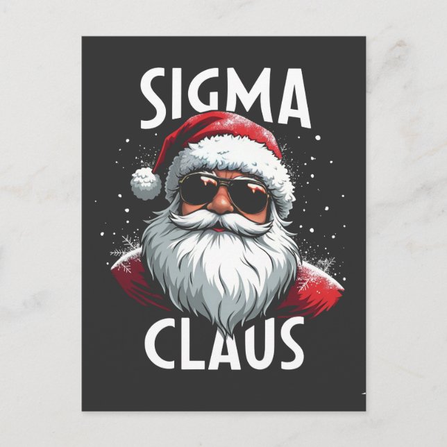 Postal Sigma Claus Funny Gen Alpha Escuela Media Christma (Anverso)