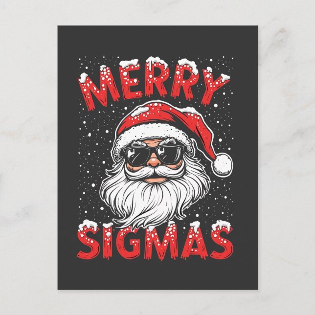 Postal Sigmas Alegres Navidad Divertida Gen Alpha Escuela (Anverso)