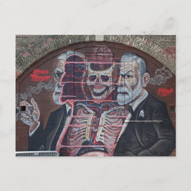Postal Sigmund Freud Street Art (Anverso)