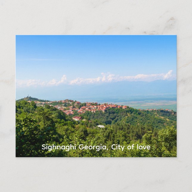 Postal Signagi Sighnaghi Georgia, ciudad del amor (Anverso)