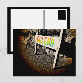 Postal signo de acera de galena