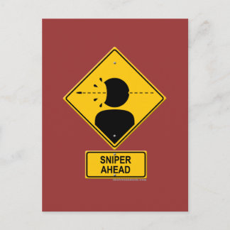 Postal Signo de advertencia de la parte superior del para