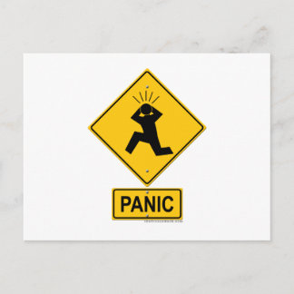 Postal Signo de advertencia de pánico