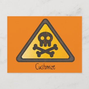 Postal Signo de advertencia divertida Thunder_Cove