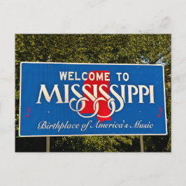 Postal Signo de bienvenida de Mississippi