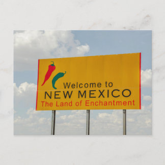 Postal Signo de bienvenida de Nuevo México - Tierra de en