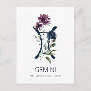 Postal Signo de estrella zodiac Gemini