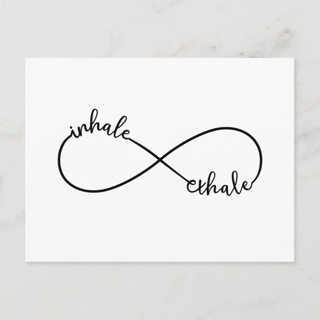 Postal Signo de inhalación, exhalación, infinito (Anverso)