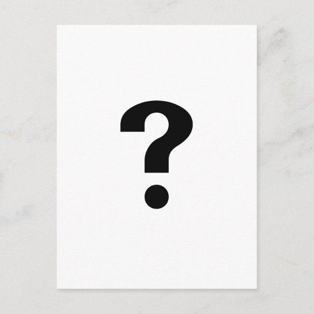 Postal Signo de interrogación negro (Anverso)