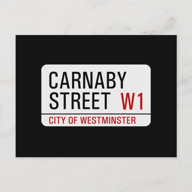 Postal Signo de la calle Carnaby (Anverso)