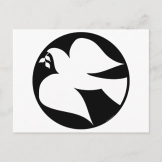 Postal Signo de la paloma de la paz