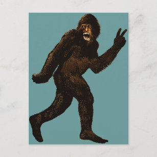Postal Signo de la paz de Bigfoot