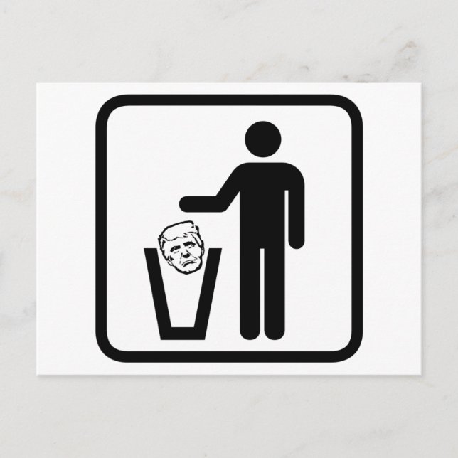 Postal signo de la trompa de basura (Anverso)