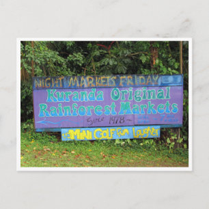 Postal signo de los mercados kuranda