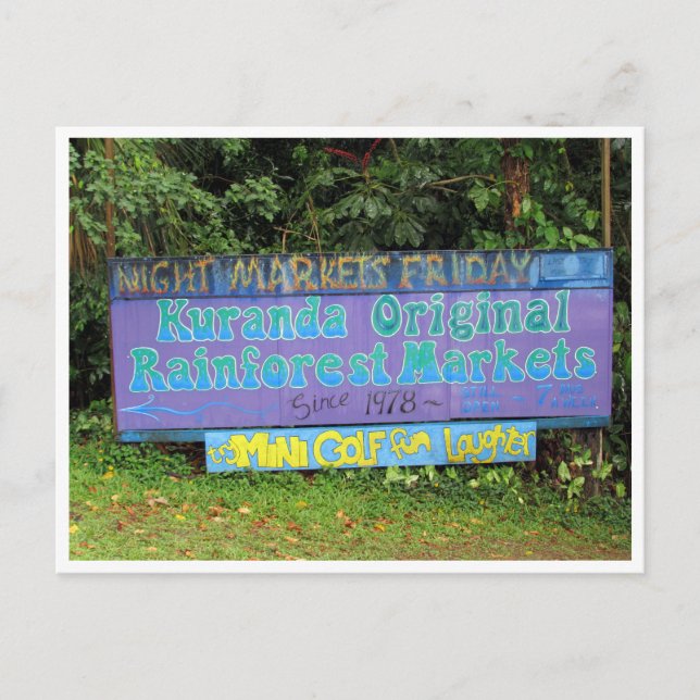 Postal signo de los mercados kuranda (Anverso)