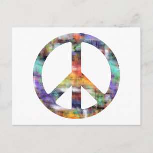 Postal Signo de paz artística