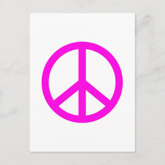 Postal Signo de paz de Fuchsia