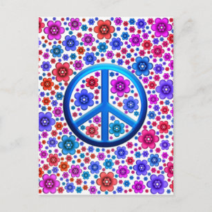 Postal Signo de paz hippie
