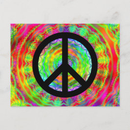 Postal Signo de paz negro funky