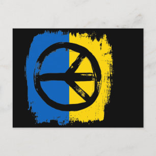 Postal Signo de paz, paz para Ucrania