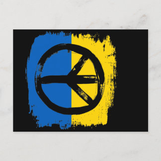 Postal Signo de paz, paz para Ucrania