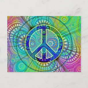 Postal Signo de paz psicoadelfia